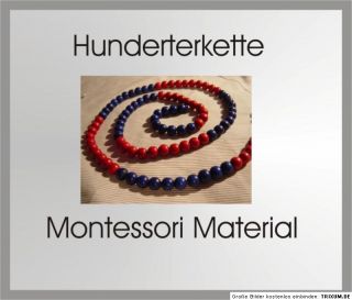 Montessori Material Hunderterkette Rechenkette Perlenmaterial NEU 100