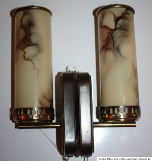 Original Art deco 2x Wandlampen Wandlampe Paar Lampe Bauhaus Messing