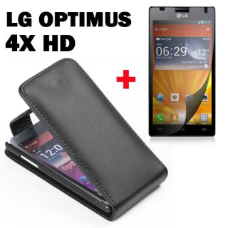 Zubehör Set Handy Tasche Leder Case + Schutzfolie für LG P880
