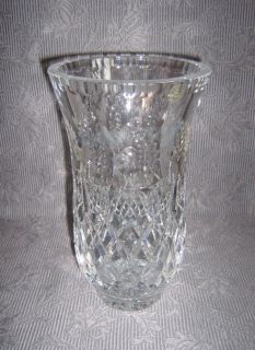 G6: Schwere Kristall Glas Vase geschliffen 22 cm 1828 Gramm
