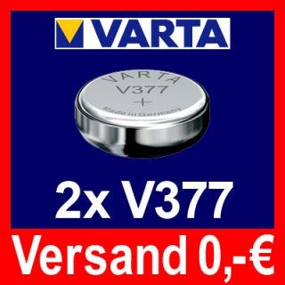 2x V377 Uhren Batterie Knopfzelle SR66 SR626 VARTA°