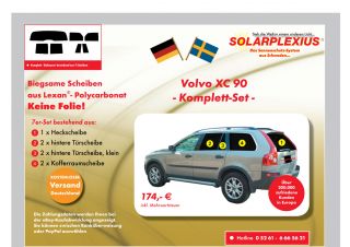 SOLARPLEXIUS VOLVO XC 90 Auto Sichtschutz Sonnenschutz ab Baujahr 2002