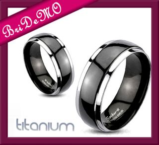 Titanium 2 Tone Black titan Ring Herrnring Damenring Freundschaftsring