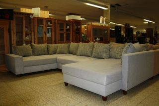 Wohnlandschaft, Sofa, Polsterecke Couch Microfaser grau UVP 899,  PB