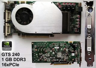 nVidia GeForce GTS 240, 1 GB DDR3, 16xPCIe 2.0