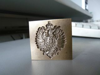 Reich Reichsadler Druckplatte Praegestempel Relief Wappen Deutsches