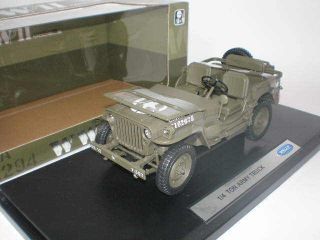 18 Welly Jeep 1/4 TON ARMY Truck Military #18036W