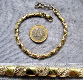 schoenes Armband Armkette echt Silber 925 vergoldet Laenge verstellbar