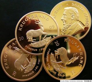 Goldmünzen KRÜGERRAND ´08 ´09 ´10 ´11   40mm   30g   24k