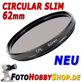 CPL Polfilter Circular SLIM 62mm f. Pentax Sigma Tamron