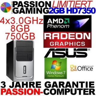 2GB HD7350 DX11 AMD Phenom X4 945 4x3.0 GHz 8GB 750GB Computer