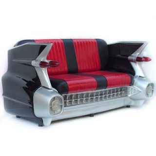 Sofa Cadillac schwarz Deko Dekoration Glasfaserkunststoff Design Couch