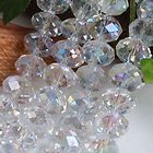 Tropfen Kristall Glas Facetten Perlen Beads Strang Klar