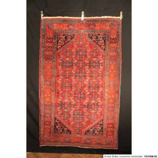Antik Alter Handgeknüpfter Perser Teppich Bidjar