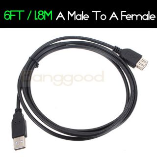 6FT 1 8m USB 2 0 A Male to A Female Extension Extender Cable Cord For