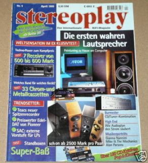 Stereoplay 4/95 Teac V 8030 S,Burmester Twin CD 941,Pio