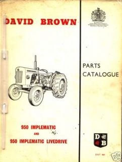 Ersatzteilliste für David Brown 950 Implematic