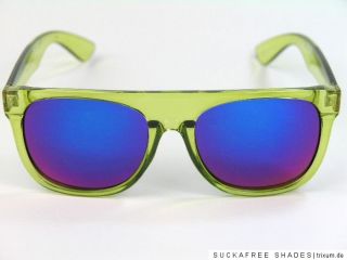 super coole Retro Sonnenbrille Gläser verspiegelt o. getönt Flat Top