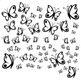 WANDKINGS Wandtattoo MEGA SET 54 Schmetterlinge [Größe & Farbe