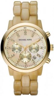 Michael Kors Damenuhr, Chronograph Horn watch   MK5217