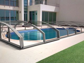 Schwimmbadüberdachung Infinity 1 // Exklusive Poolüberdachung aus