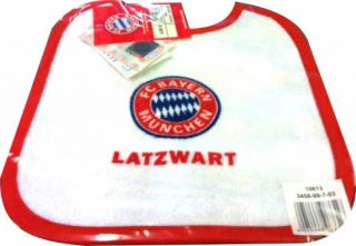 FCB Bayern München Baby Lätzchen Latzwart Frottier 100% Baumwolle