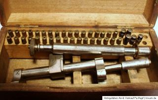 Uralt Konvolut Uhrmacher Werkzeug Feinmechanik Werkzeug Boley 1920