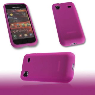Silikon Case Handy Tasche f. Samsung Galaxy S Plus i9001 in Neo Pink