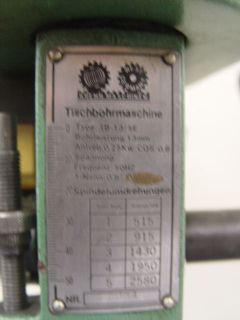 Krenn TB 13/5E Tischbohrmaschine Säulenbohrmaschine Bohrmaschine Y958