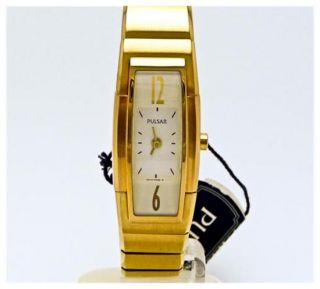 Schicke Damenuhr Pulsar PJ5124X1 Vergoldet Damenarmbanduhr Quarz Uhr