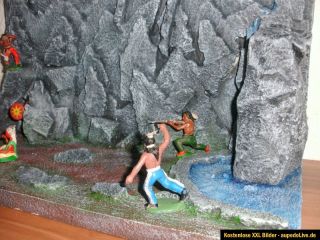 Diorama Wildwest Felsen für 4 cm bis 7 cm Indianer Figuren Elastolin