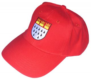 Baseballcap KÖLN Logo Mütze KÖLNER WAPPEN Kappe ROT Karneval