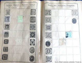 Briefmarkensammlung vom Ur Opa   Sammelbuch 1892
