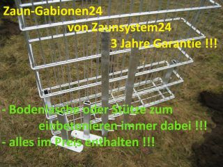 Gabionen / Zaun / Garten / Stein / feuerverzinkt / H160x200xT25cm