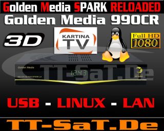 Golden Media 990 CR HD PVR SPARK LX Reloaded USB LINUX HDTV 3D Kartina