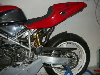 Ducati 748 916 996 998 Racing Schwinge Auspuff aluheck Carbon