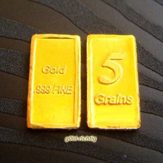 GRAIN GOLDBARREN 999 Feingold Prägung (24K Gold Münze 24 Karat