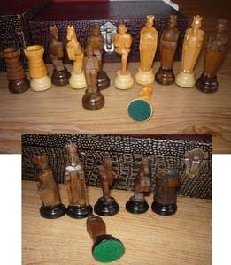 Schachfiguren Erzgebirge Handarbeit   handgeschnitzt