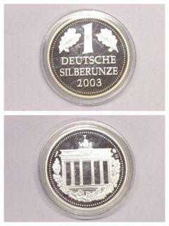 Münze 999er Silber 1 OZ UNZE 1 Deutsche Silberunze 2003 FEINSILBER