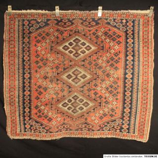 Antik Schöner Handgeknüpfter Persischer Teppich Afshari Bidjar