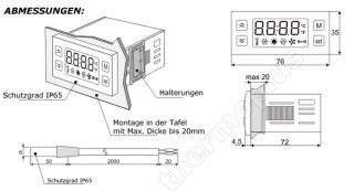 Digital TEMPERATURREGLER + GEHÄUSE IP65 Temperatur Regler bis 150°C