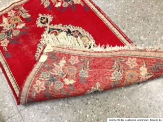 135x85cm Antiker Täbriz Perser Teppich Orientteppich Handgeknüpft