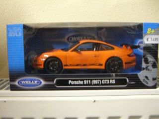 Welly Modellauto Modell 1:24 Porsche 911(997) Carrera GT3 RS Orange