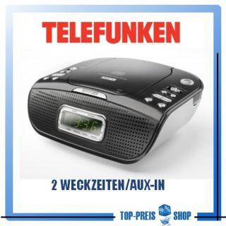 Radiowecker mit CD und Audioeingang (2 Weckzeiten) Telefunken CR4