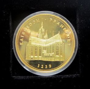  Jahre Frankfurt Kaiserdom Silber 999 1000 Goldauflage 24 Karat MDM