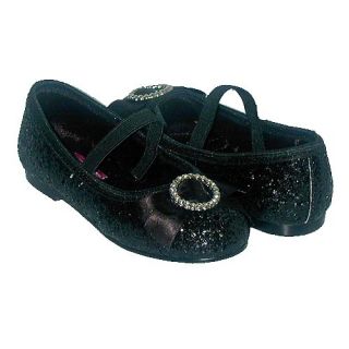 Footwear Cute Black Glitter Bow Slip on Shoes 5 4 IM Link Shoes