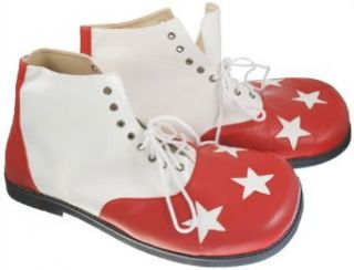 RedSkyTrader   White and Red Pleather Star Clown Shoes