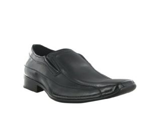Trendz Mens Slip On Pointy Dress Shoe Black/Black Shoes