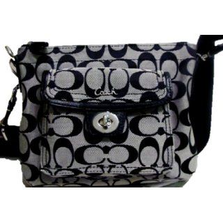 Coach Signature Swingpack Crossbody Bag, Style 45026 Black White