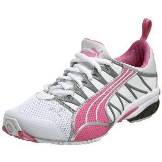 com PUMA Womens Voltaic Running Shoe,White/Silver/Pink,10.5 B Shoes